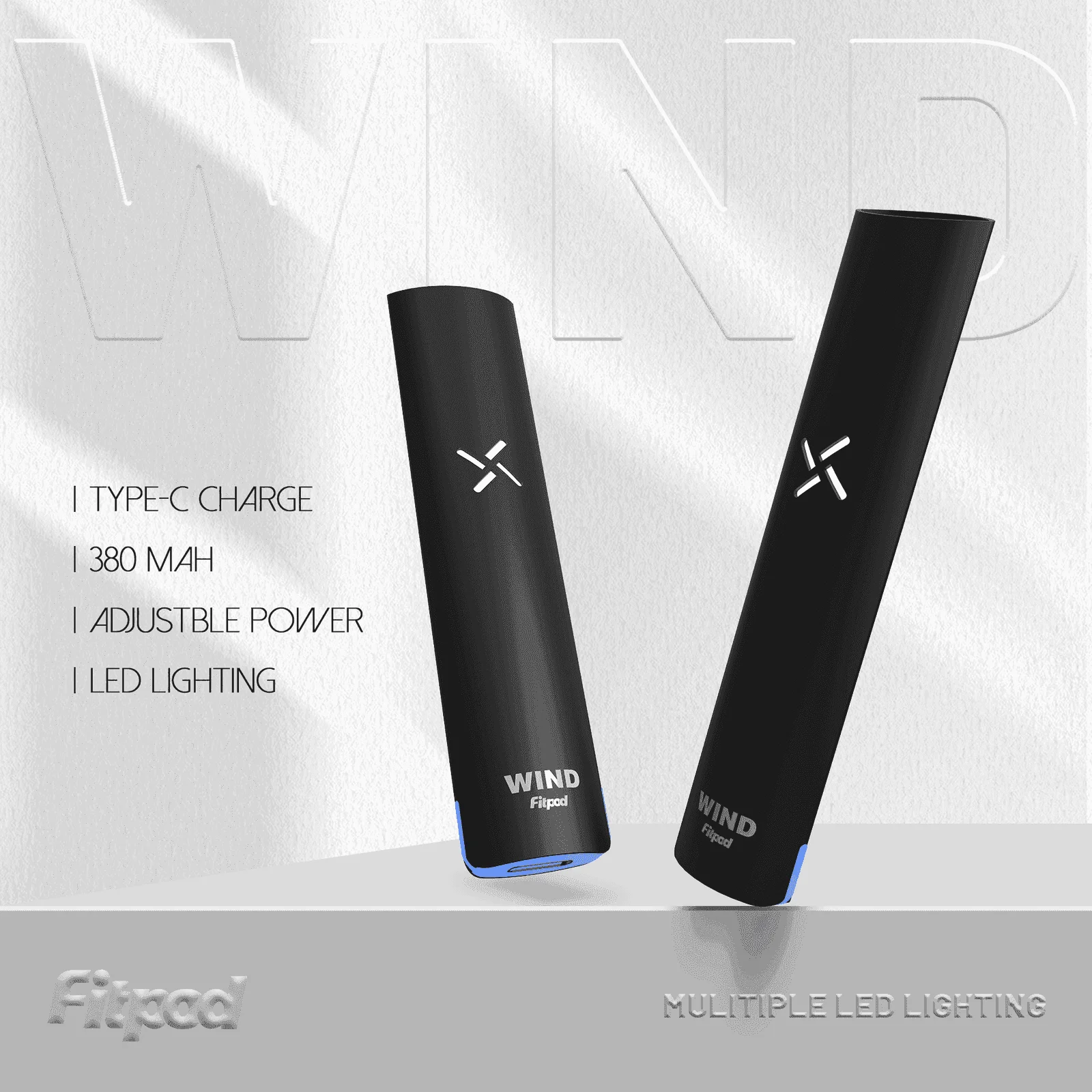 Fitpod Wind氣流發光一代電子煙可調壓主機